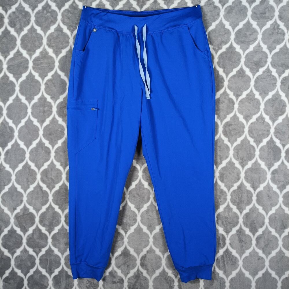 Figs Zamora Scrub Pants Women XL Blue Jogger Medical Technical